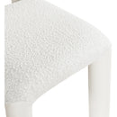  Color_Cream -- Amari Cream Vegan Leather And Boucle Fabric Upholstered Dining Chair IMAGE 7