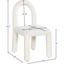  Color_Cream -- Amari Cream Vegan Leather And Boucle Fabric Upholstered Dining Chair IMAGE 8