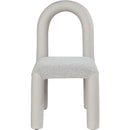  Color_Taupe -- Amari Taupe Vegan Leather And Boucle Fabric Upholstered Dining Chair IMAGE 3