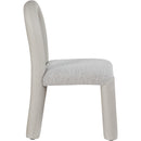  Color_Taupe -- Amari Taupe Vegan Leather And Boucle Fabric Upholstered Dining Chair IMAGE 4