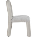Meridian Amari Taupe Vegan Leather and Boucle Fabric Dining Chair IMAGE 4