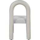 Color_Taupe -- Amari Taupe Vegan Leather And Boucle Fabric Upholstered Dining Chair IMAGE 5