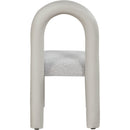 Meridian Amari Taupe Vegan Leather and Boucle Fabric Dining Chair IMAGE 5