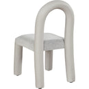  Color_Taupe -- Amari Taupe Vegan Leather And Boucle Fabric Upholstered Dining Chair IMAGE 6
