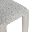  Color_Taupe -- Amari Taupe Vegan Leather And Boucle Fabric Upholstered Dining Chair IMAGE 7