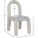  Color_Taupe -- Amari Taupe Vegan Leather And Boucle Fabric Upholstered Dining Chair IMAGE 8
