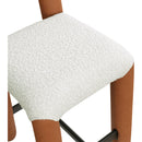  Color_Cognac -- Amari Cognac Vegan Leather And Boucle Fabric Upholstered Counter Stool IMAGE 7