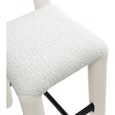  Color_Cream -- Amari Cream Vegan Leather And Boucle Fabric Upholstered Counter Stool IMAGE 7