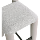  Color_Taupe -- Amari Taupe Vegan Leather And Boucle Fabric Upholstered Counter Stool IMAGE 7