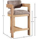  Color_Brown -- Meridian Sacha Counter Height Stool IMAGE 9