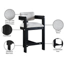  Color_Grey -- Sacha Grey Linen Textured Fabric Upholstered Counter Stool IMAGE 10