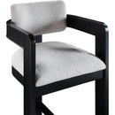  Color_Grey -- Sacha Grey Linen Textured Fabric Upholstered Counter Stool IMAGE 6