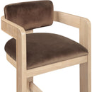  Color_Brown -- Sacha Brown Velvet Upholstered Counter Stool IMAGE 6