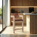  Color_Cognac -- Sacha Cognac Velvet Upholstered Counter Stool IMAGE 2