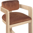  Color_Cognac -- Sacha Cognac Velvet Upholstered Counter Stool IMAGE 6
