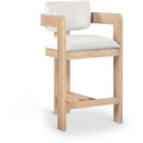  Color_Cream -- Sacha Cream Velvet Upholstered Counter Stool IMAGE 1