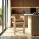  Color_Saddle -- Sacha Saddle Velvet Upholstered Counter Stool IMAGE 2