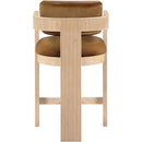  Color_Saddle -- Sacha Saddle Velvet Upholstered Counter Stool IMAGE 5