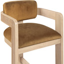  Color_Saddle -- Sacha Saddle Velvet Upholstered Counter Stool IMAGE 6