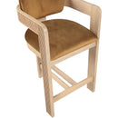  Color_Saddle -- Sacha Saddle Velvet Upholstered Counter Stool IMAGE 7