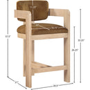  Color_Saddle -- Sacha Saddle Velvet Upholstered Counter Stool IMAGE 8