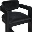  Color_Black -- Sacha Black Velvet Upholstered Counter Stool IMAGE 6
