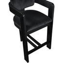  Color_Black -- Sacha Black Velvet Upholstered Counter Stool IMAGE 7