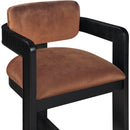  Color_Cognac -- Sacha Cognac Velvet Upholstered Counter Stool IMAGE 6