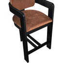  Color_Cognac -- Sacha Cognac Velvet Upholstered Counter Stool IMAGE 7