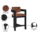  Color_Cognac -- Sacha Cognac Velvet Upholstered Counter Stool IMAGE 9