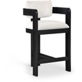  Color_Cream -- Sacha Cream Velvet Upholstered Counter Stool IMAGE 1
