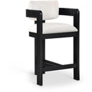  Color_Cream -- Sacha Cream Velvet Upholstered Counter Stool IMAGE 1