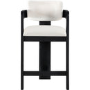  Color_Cream -- Sacha Cream Velvet Upholstered Counter Stool IMAGE 3