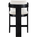  Color_Cream -- Sacha Cream Velvet Upholstered Counter Stool IMAGE 5