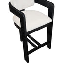 Meridian Sacha Cream Velvet Stool IMAGE 7