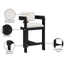  Color_Cream -- Sacha Cream Velvet Upholstered Counter Stool IMAGE 9