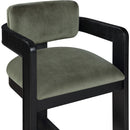 Meridian Sacha Green Velvet Stool IMAGE 6