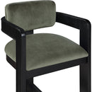  Color_Green -- Sacha Green Velvet Upholstered Counter Stool IMAGE 6