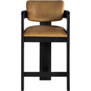  Color_Saddle -- Sacha Saddle Velvet Upholstered Counter Stool IMAGE 3