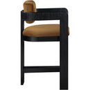  Color_Saddle -- Sacha Saddle Velvet Upholstered Counter Stool IMAGE 4