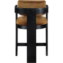 Color_Saddle -- Sacha Saddle Velvet Upholstered Counter Stool IMAGE 5