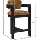  Color_Saddle -- Sacha Saddle Velvet Upholstered Counter Stool IMAGE 8