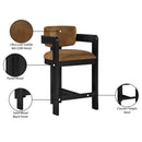  Color_Saddle -- Sacha Saddle Velvet Upholstered Counter Stool IMAGE 9