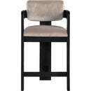  Color_Taupe -- Sacha Taupe Velvet Upholstered Counter Stool IMAGE 3