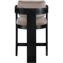  Color_Taupe -- Sacha Taupe Velvet Upholstered Counter Stool IMAGE 5