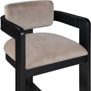  Color_Taupe -- Sacha Taupe Velvet Upholstered Counter Stool IMAGE 6