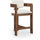  Color_Cream -- Sacha Cream Velvet Upholstered Counter Stool IMAGE 1
