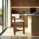  Color_Cream -- Sacha Cream Velvet Upholstered Counter Stool IMAGE 2