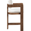  Color_Cream -- Sacha Cream Velvet Upholstered Counter Stool IMAGE 4