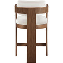  Color_Cream -- Sacha Cream Velvet Upholstered Counter Stool IMAGE 5